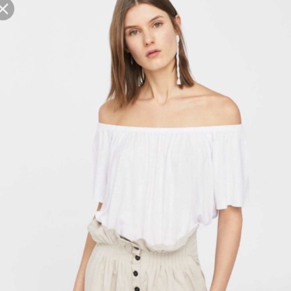 Mango Off The Shoulder Shirt